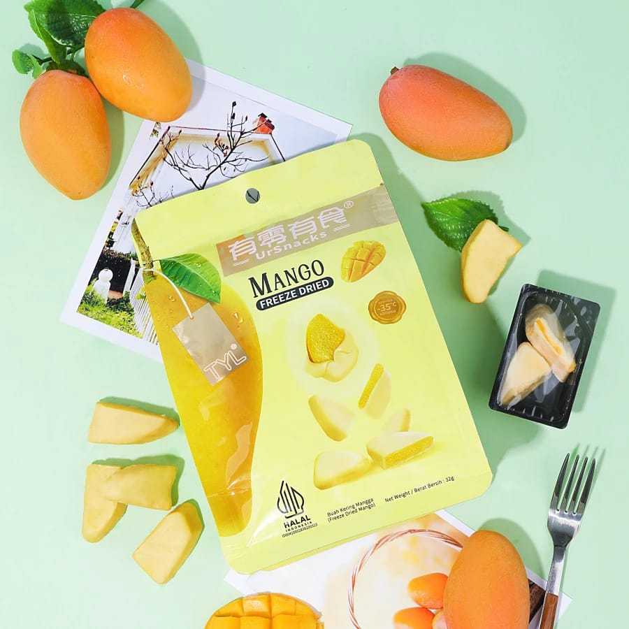 Jual Snack import | Ursnack Freeze Dried Snack Buah Mango Kering 32 gr ...