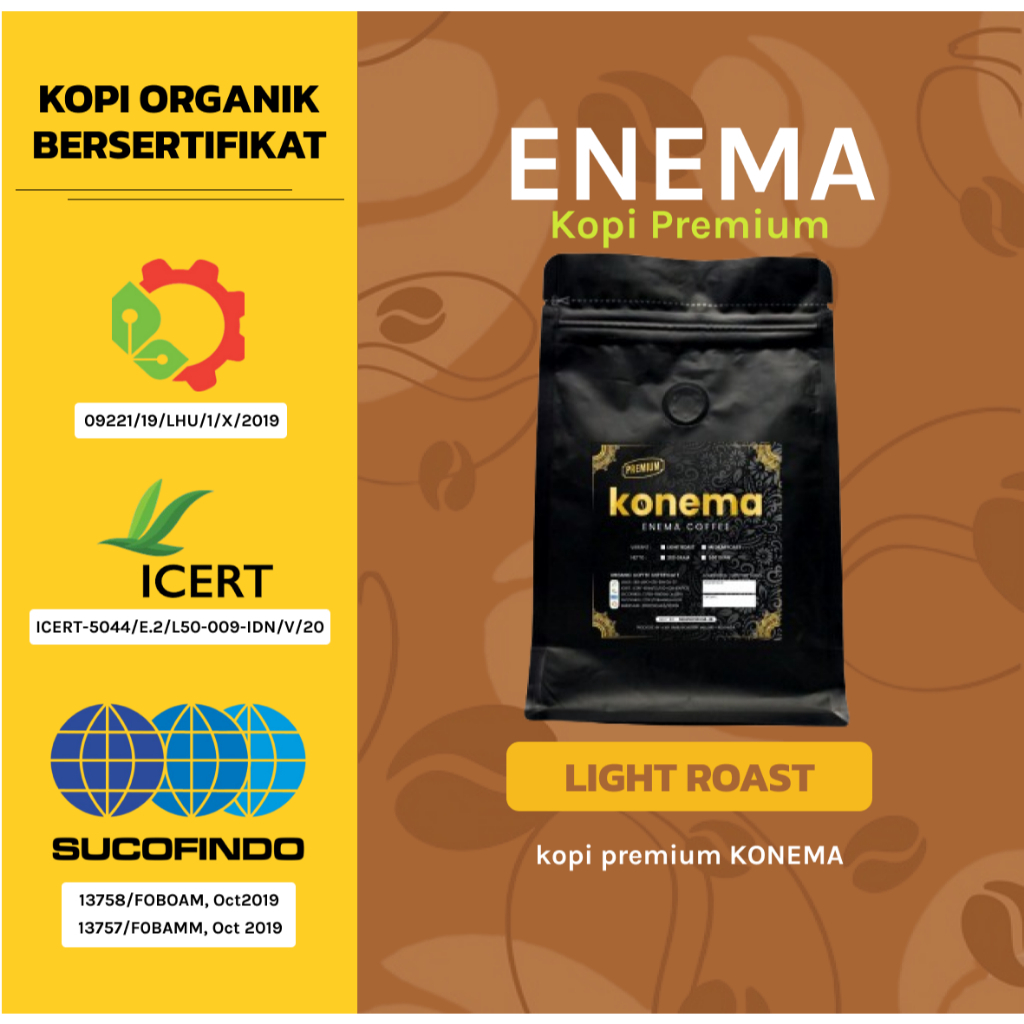 Jual KONEMA KOPI PREMIUM ENEMA LIGHT ROAST BERSERTIFIKAT | Shopee Indonesia