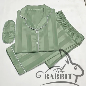PP Piyama Bajutidur Garis Salur Dan Kotak Persegi Satin Bagus Panjang Sampai Jumbo