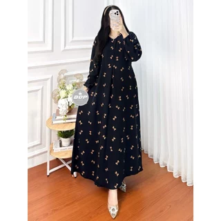 Dianputri - Daster Dress Maura Batik Cap Rayon Grade A Busui Resleting depan | Daster Wanita Lengan Panjang | Daster Kekinian - Baju Tidur Daster Adem