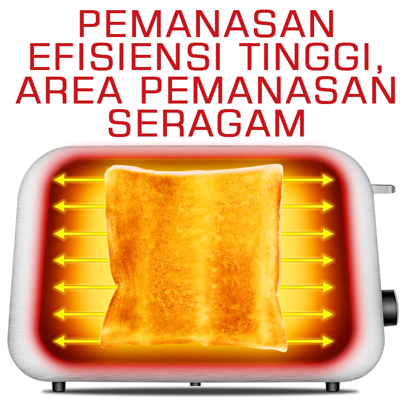 Jual Lahome Pop Up Bread Toaster Automatic 2 Sliced Toaster Electric ...