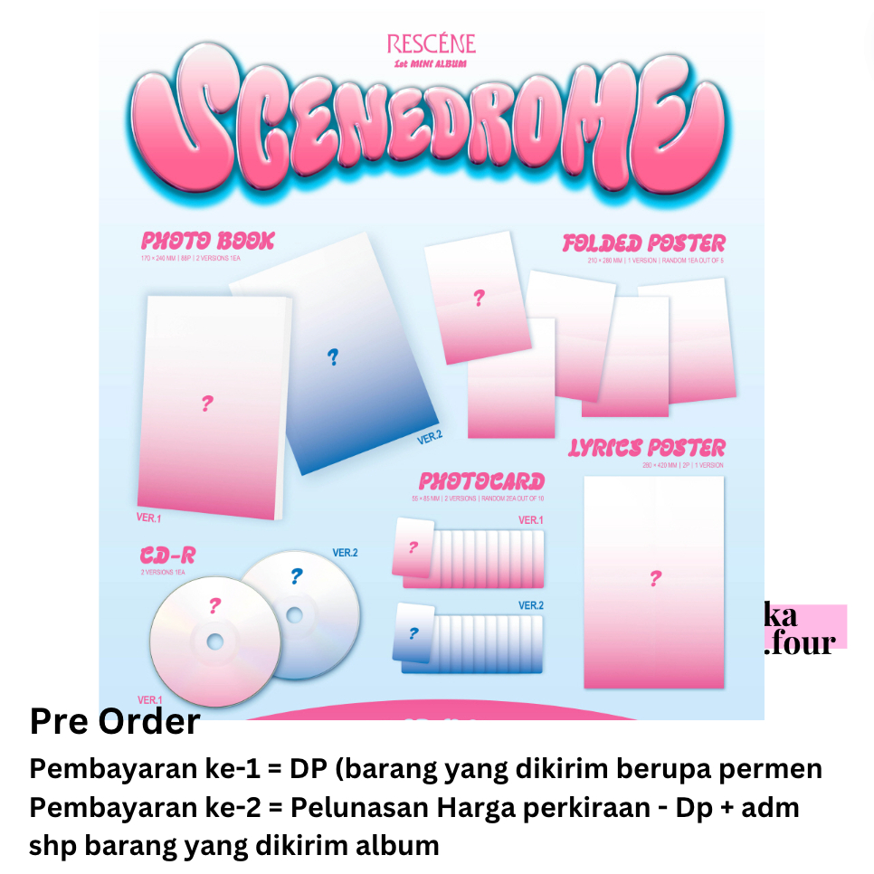 RESCENE - 1st Mini Album Scenedrome PLVE Version (Random) - Album K-Pop Senza CD Con QR Code, Inclusi Photocard E PCS - 5