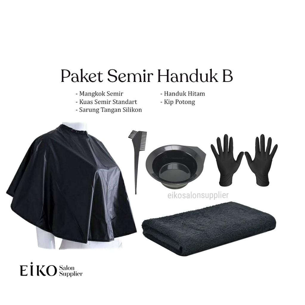Jual Set Semir Rambut Lengkap Hair Color Mangkok Handuk Hitam | Shopee ...