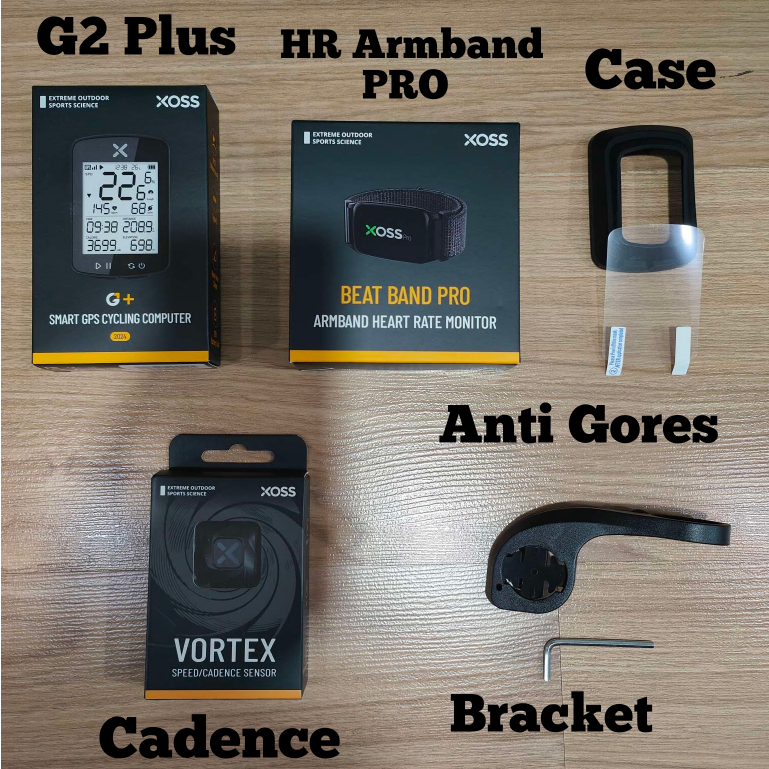 Jual XOSS G2 Plus + HR Arm + Cadence Vortex + Case + Anti Gores ...