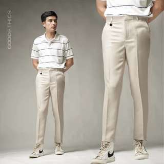 GOODETHICS - Celana Bahan Formal Pria Slim Fit