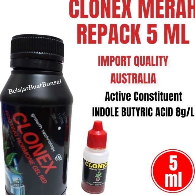 Jual CLONEX ROOTING HORMONE GEL RED REPACK ATAU KEMASAN PABRIK 5ml ...