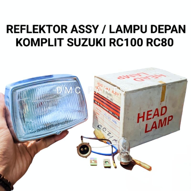 Jual HEADLAMP ASSY / LAMPU DEPAN KOMPLIT SUZUKI RC80 (NEW ORIGINAL M.B ...
