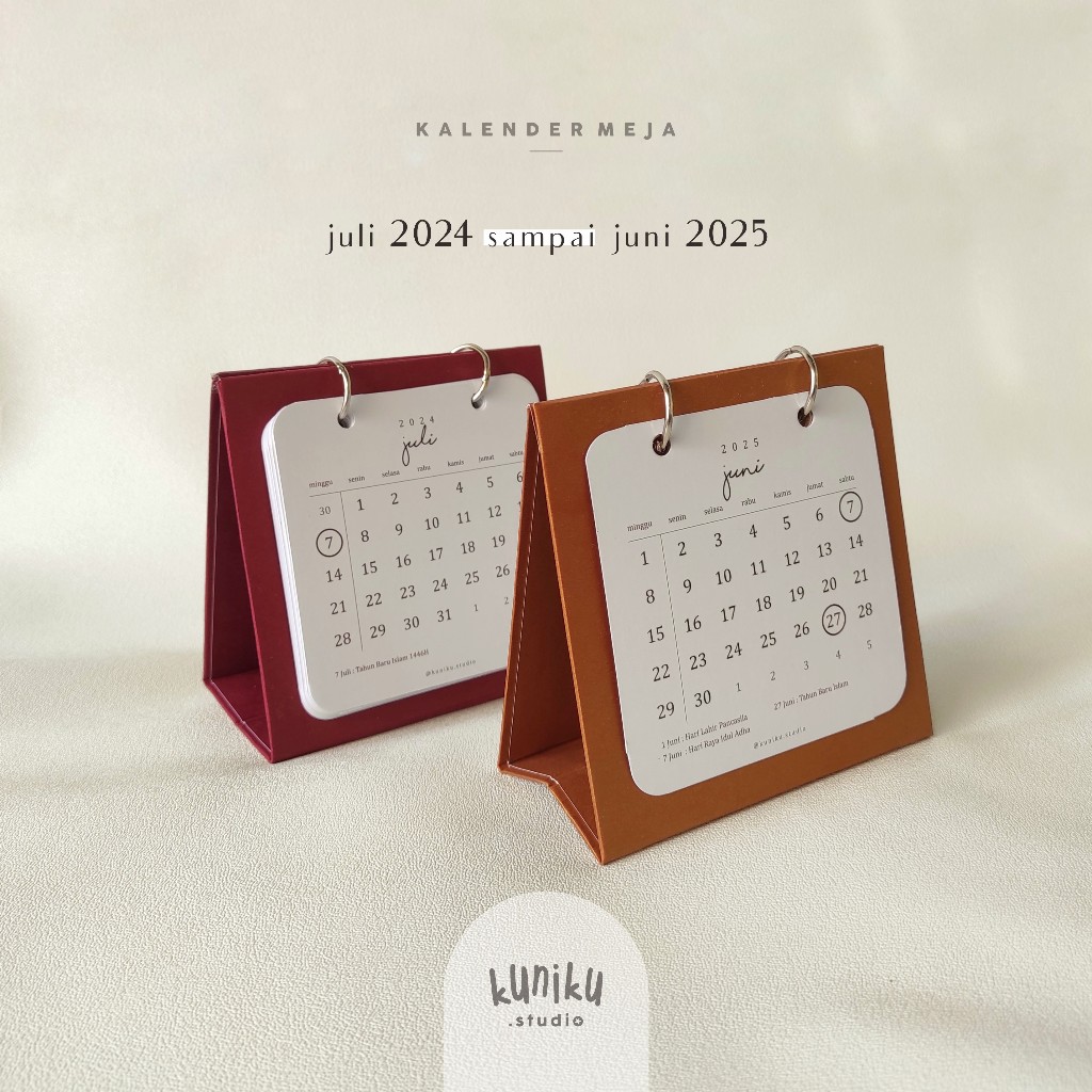 Jual Desk Calendar 2025 by kuniku Shopee Indonesia