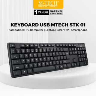 MTECH Keyboard USB Standar for PC Laptop Android Hitam