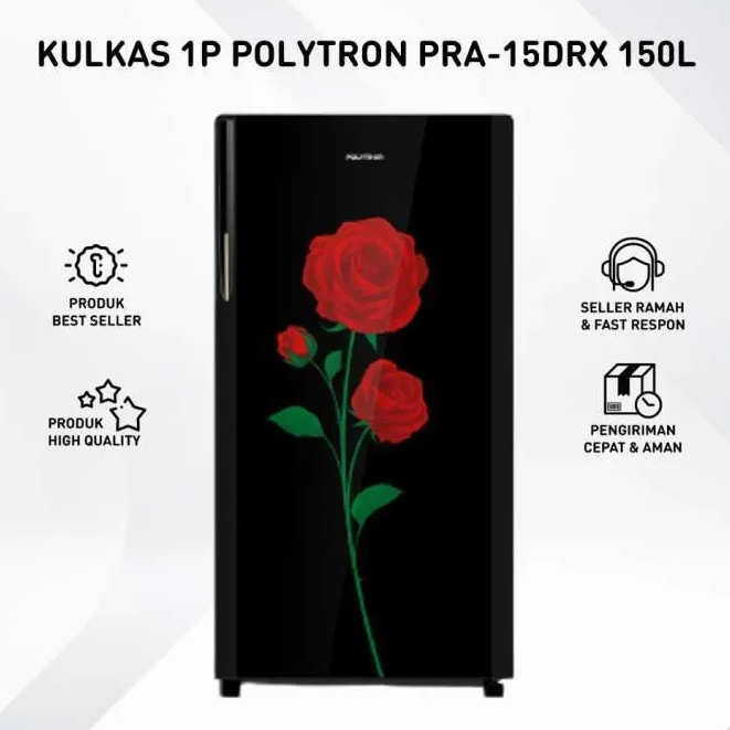 Jual KULKAS POLYTRON 1 PINTU TYPE PRA 17 CRX PRA 15DRX TOP FREZEER 170 ...