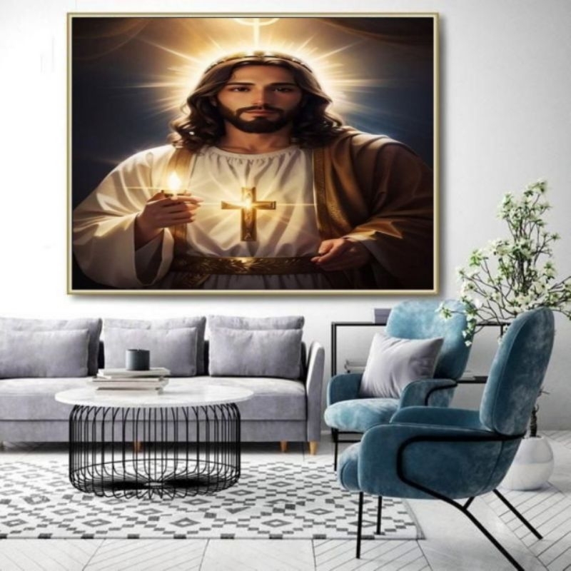 Jual hiasan dinding,TUHAN YESUS KRITUS,ukuran jumbo 70×100 cm,100×150 ...