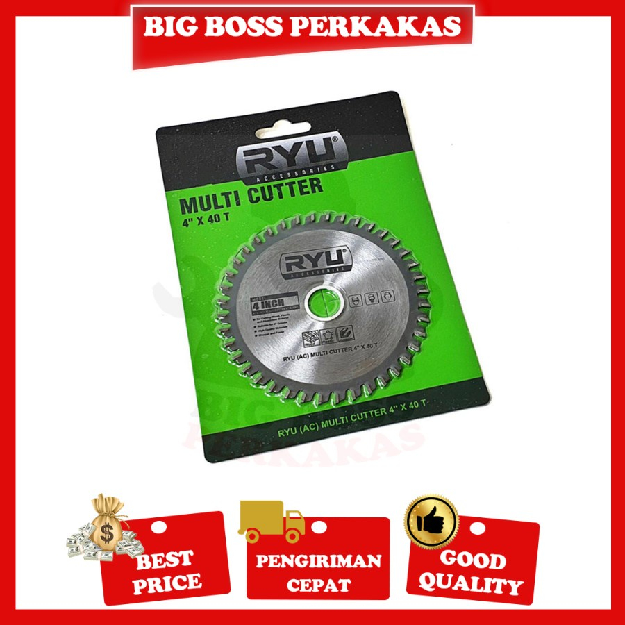 Jual RYU MATA MULTI CUTTER GERGAJI KAYU PLASTIK ALUMINIUM 4 X 40T ...