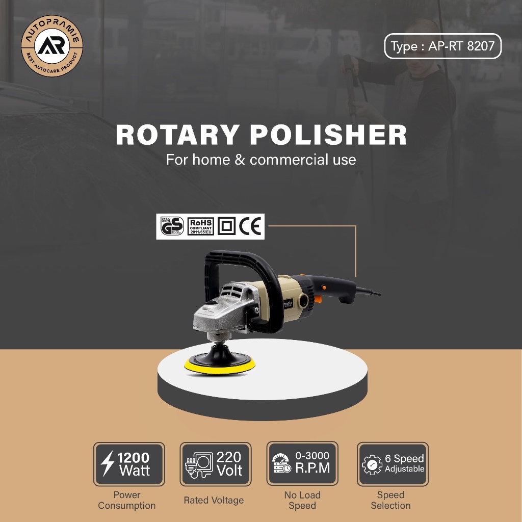 Jual Mesin Poles Rotary / Polisher Rotary Autopramie 7 inch / Mesin ...