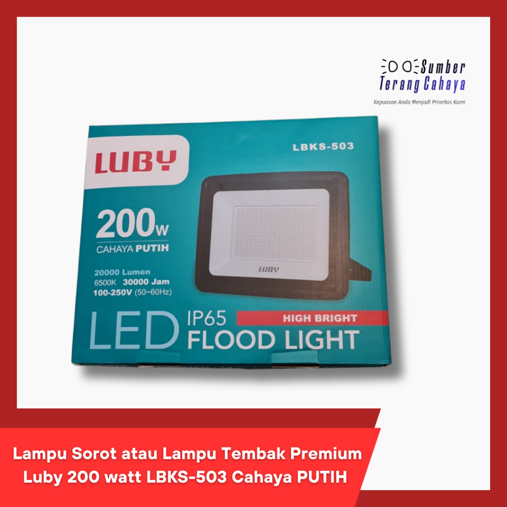 Jual Lampu Sorot atau Lampu Tembak Premium Luby 200 watt LBKS-503