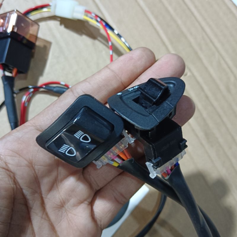 Jual Relay rilay set lampu projie biled saklar honda revo pass beam ...