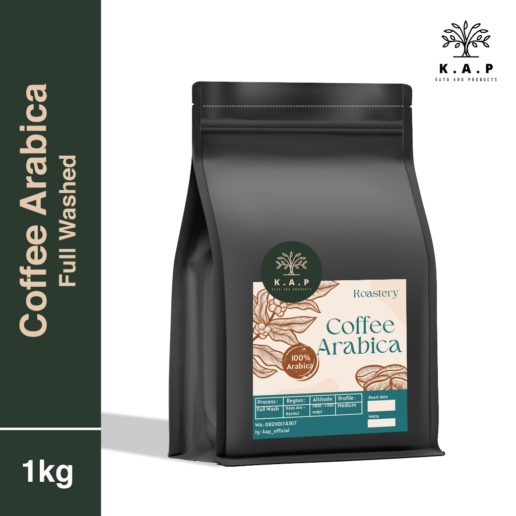 Jual K.A.P - Kopi Arabica Kayu Aro Full Washed 1Kg - Arabica Full ...