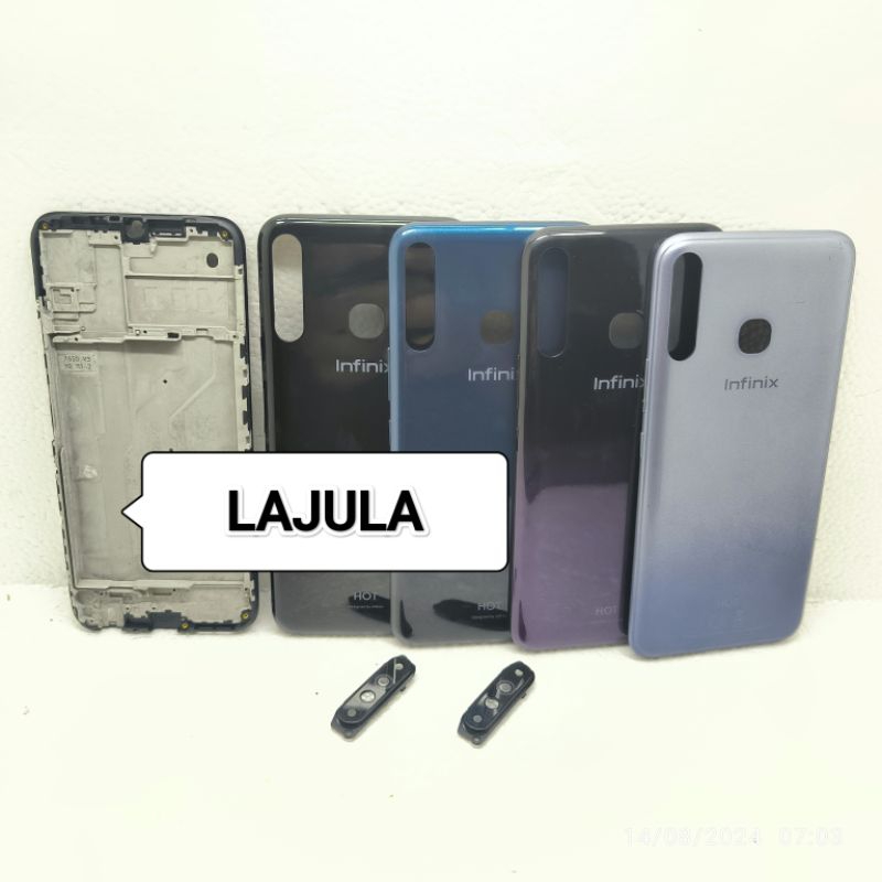 Jual kesing housing casing full set Infinix hot 8 x650 frame + backdoor