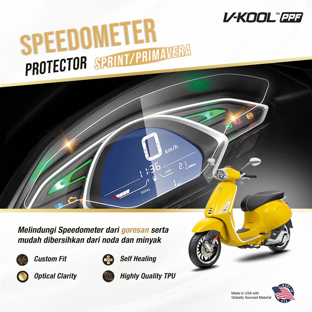 Jual PPF VKOOL Speedometer Vespa SPRINT | Shopee Indonesia