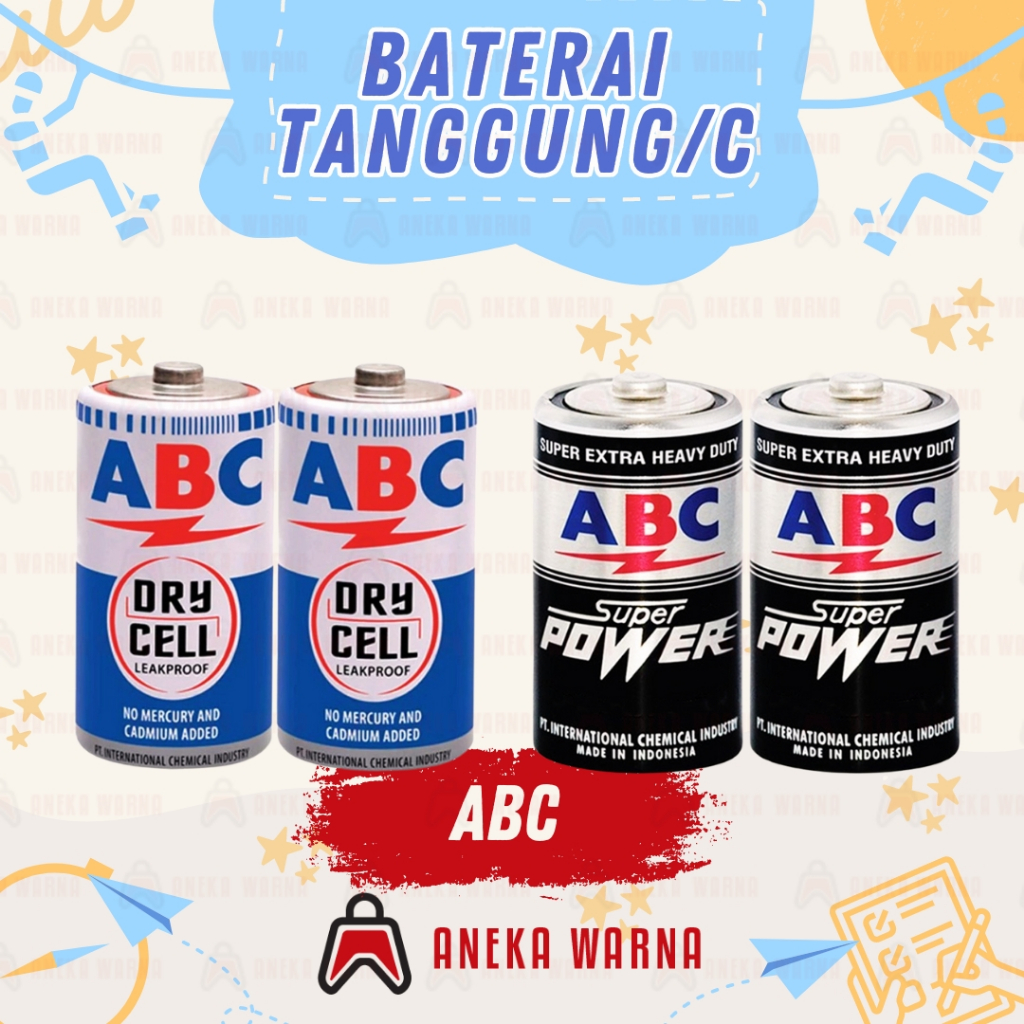 Jual BATERAI ABC C/R14 TANGGUNG (1 PCS) | Shopee Indonesia