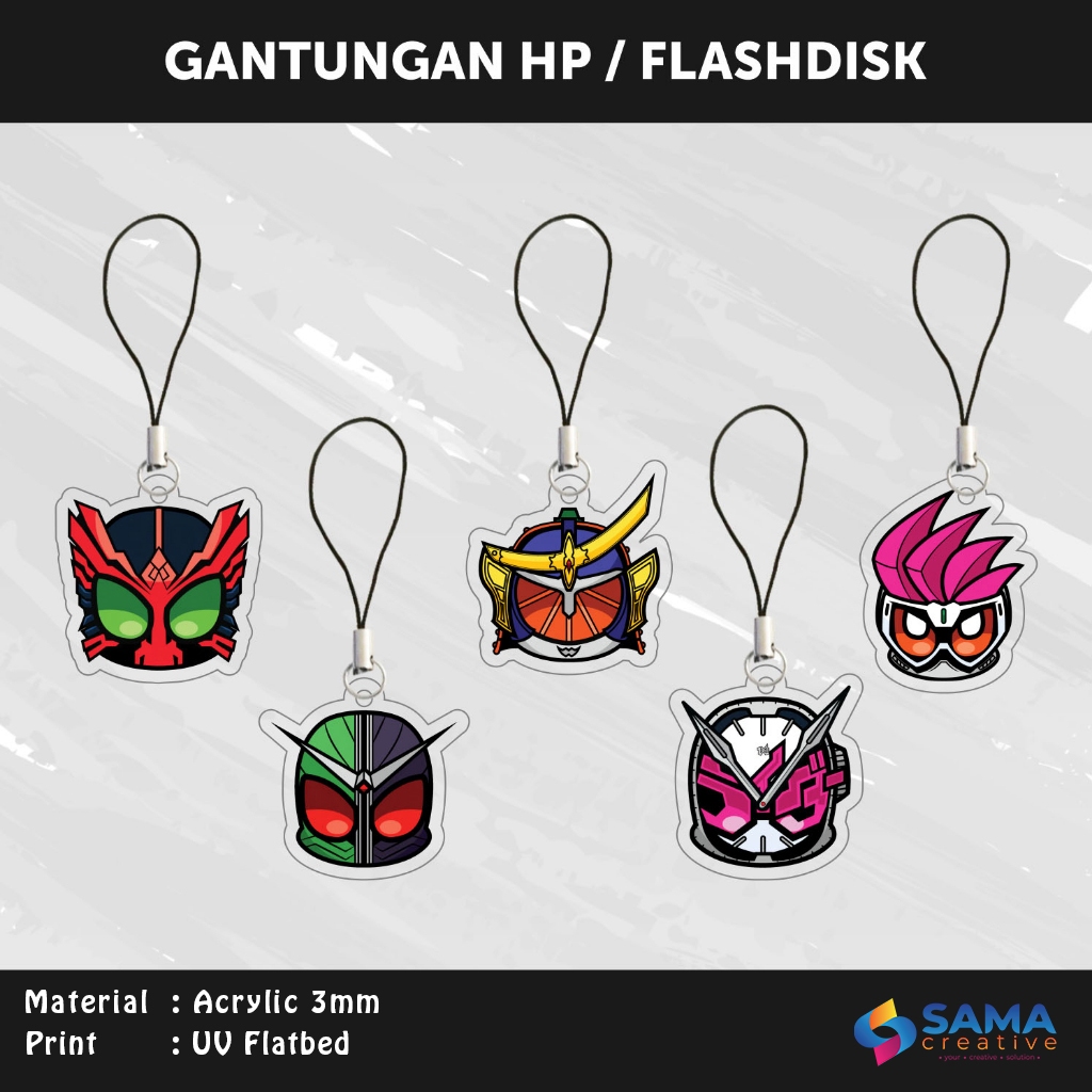 Jual Kamen Rider Series - Gantungan HP / Flashdisk Akrilik 3mm - Hiasan ...