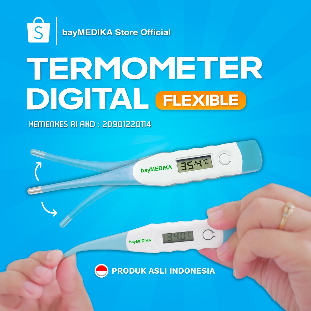 Jual Termometer Digital Flexible / Lentur dan Rigid bayMEDIKA Original ...