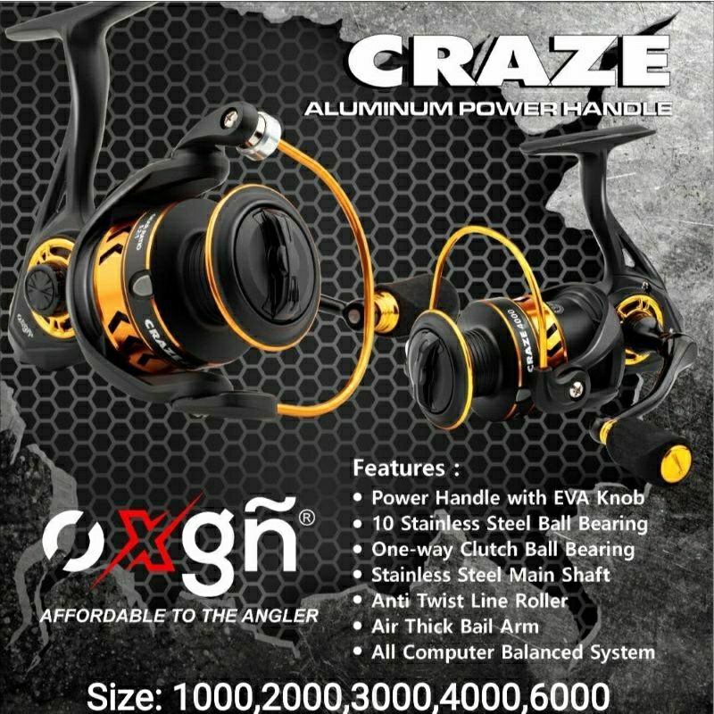 Jual Reel Oxgn Craze 3000 4000 6000 Power Handle Shopee Indonesia