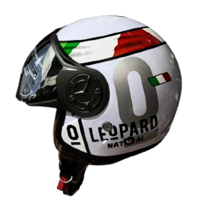 Jet Helmet Casco Bandera Italiana Helm JS ARMOR Solid Premium