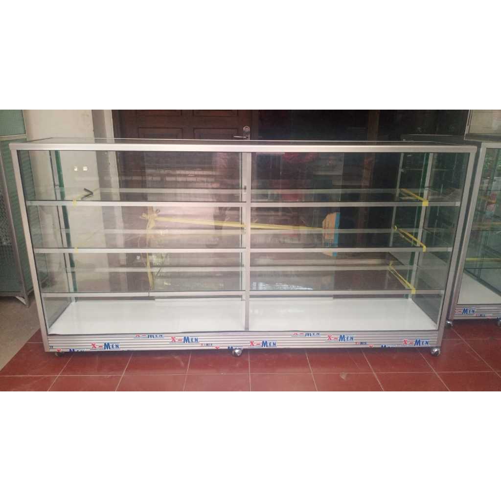 Jual RAK ETALASE KACA RODA (TEBAL KACA 5 MM) KHUSUS BOGOR | Shopee ...