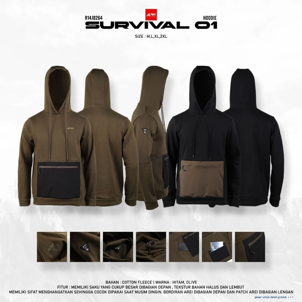 Hoodie Pria Survival 01 Arei Outdoorgear