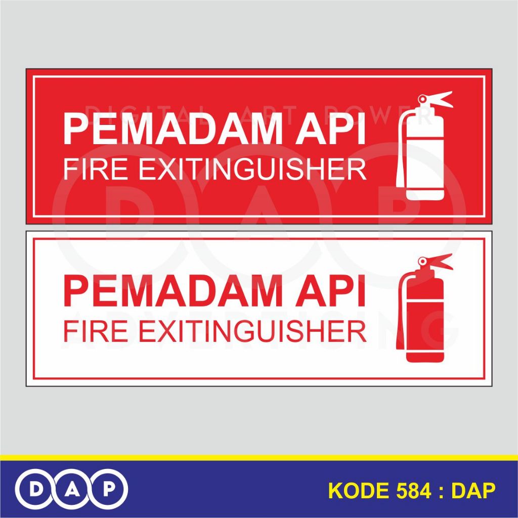 Jual 584 - STIKER PEMADAM API - 30 X 10 CM - VYNIL - TERBAIK | Shopee ...