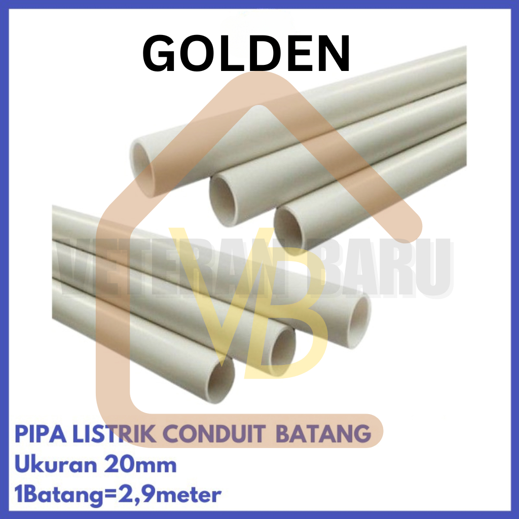 Jual Pipa Conduit 20mm GOLDEN / Pipa Kabel 20 mm RIIFO / Pipa Listrik ...