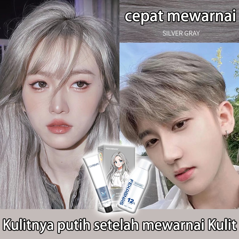 Jual 【Pengiriman cepat】 cat rambut ash grey*200ml Bahan baku 100% ...