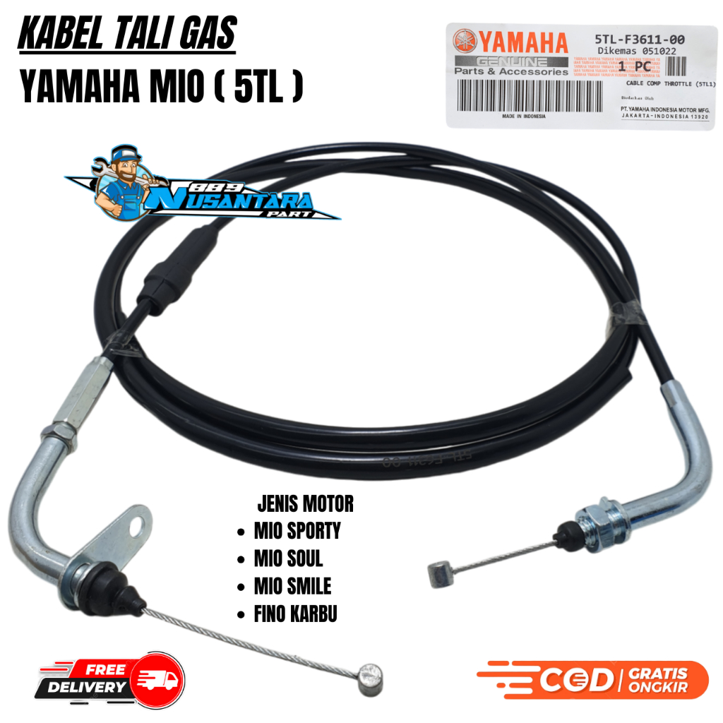 Jual KABEL GAS MIO SPORTY MIO SOUL MIO SMILE FINO KARBU