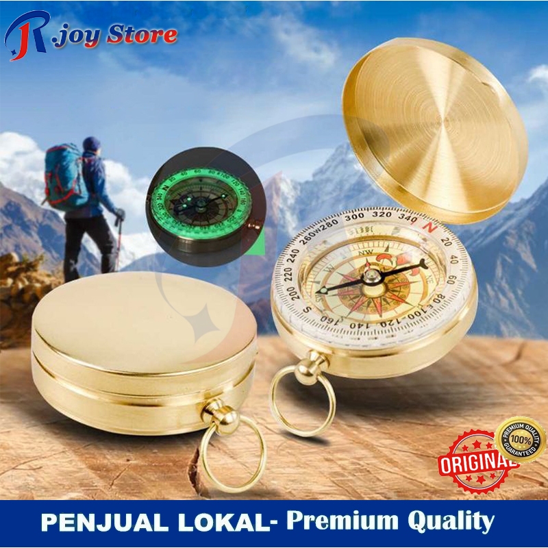 Jual Kompas Vintage Kompas Kiblat Kecil Saku Anti Air Petunjuk Arah ...