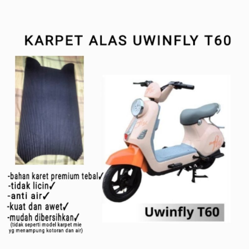 Jual karpet uwinfly T60 R7 R7S sepeda listrik alas lantai pijakan ...