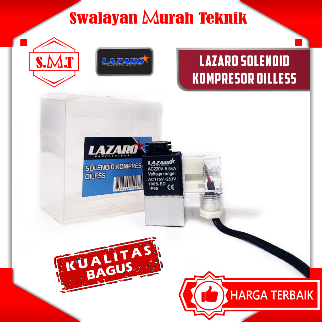 Jual LAZARO Otomatis SOLENOID Angin Kompresor Oiless Compressor Silent ...