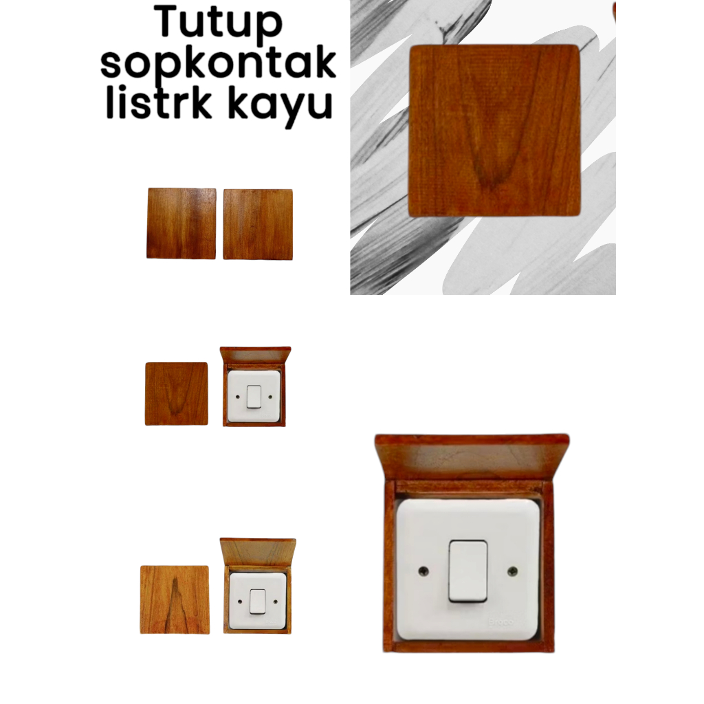 Jual frame saklar kayu Tutup saklar kayu penutup saklar | Shopee Indonesia