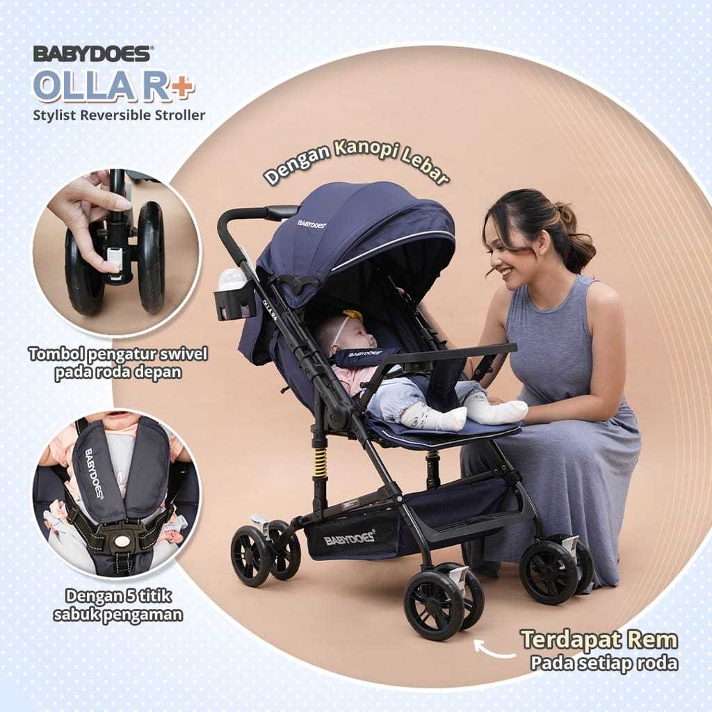 Jual Kereta Dorong BabyDoes Olla R+ / Reversible Handle / Stroller ...