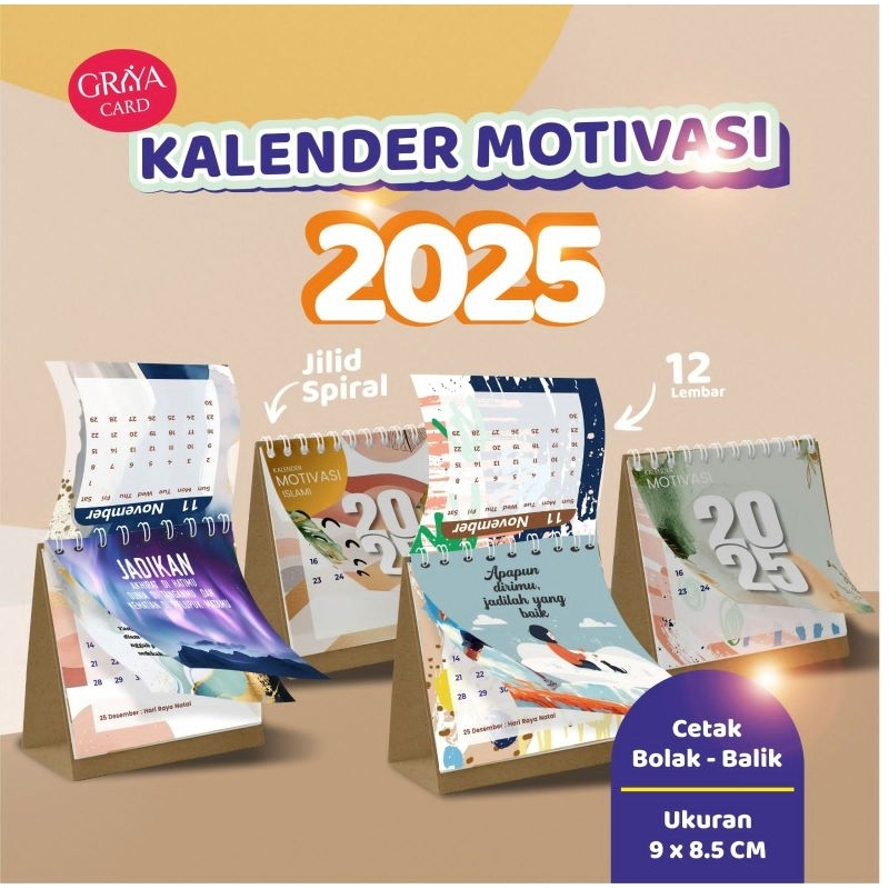 Jual KALENDER MOTIVASI 2025 | KALENDER MOTIVASI AESTHETIC | SOUVENIR