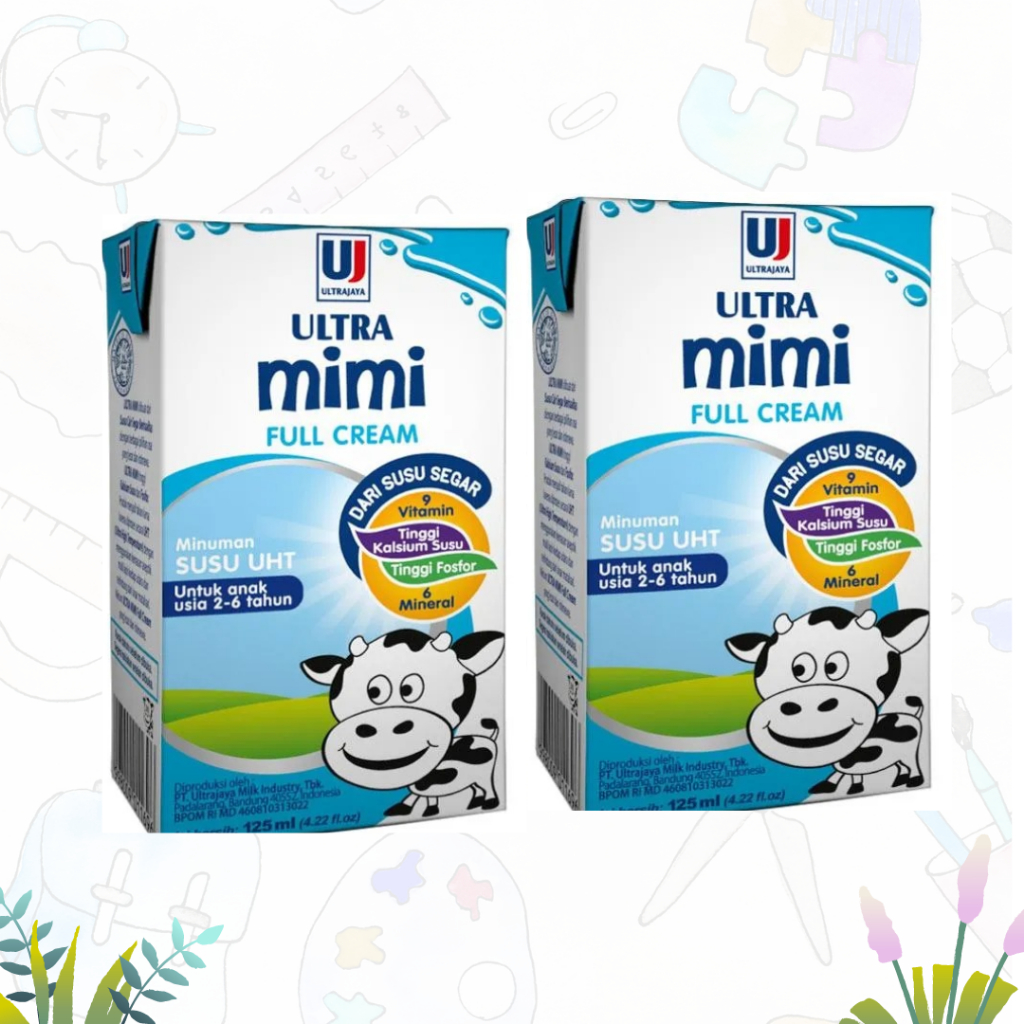 Jual Ultra Mimi Full Cream Susu UHT 3x125ml (3PCS) | Shopee Indonesia