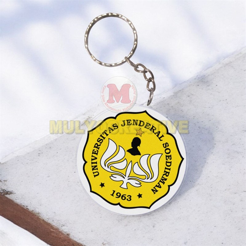 Jual Ganci UNSOED Akrilik Dua Sisi Bolak Balik Gantungan Kunci Keychain ...