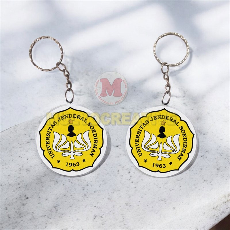 Jual Ganci UNSOED Akrilik Dua Sisi Bolak Balik Gantungan Kunci Keychain ...