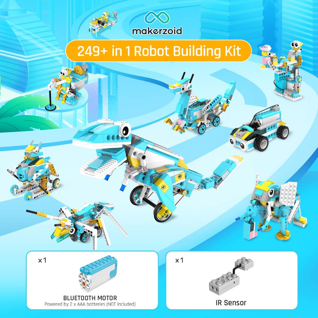 Jual Makerzoid 200-in-1 Scratch Jr Coding Robot Kit - STEM Smart Robot ...