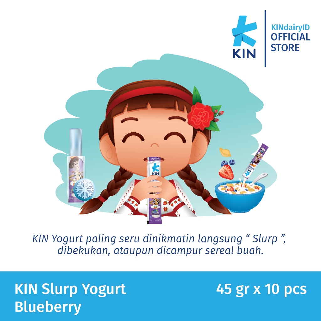 Jual KIN Yogurt Slurp Blueberry 45 g | Shopee Indonesia