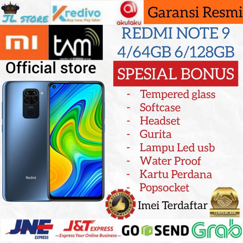 Jual XIAOMI REDMI NOTE 9 RAM 4GB 64GB RAM 6GB 128GB RESMI XIAOMI ...
