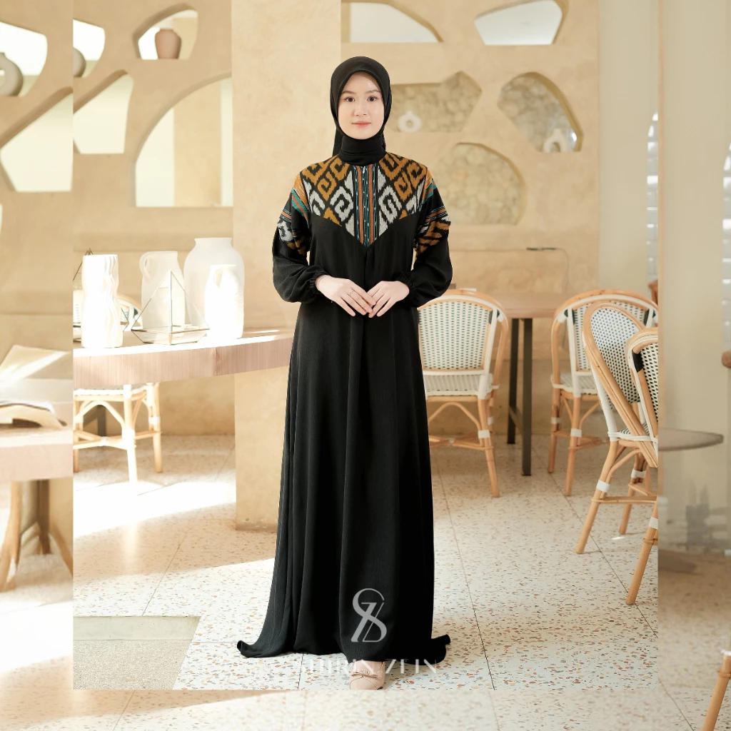 Detail Motif Tenun Gamis Nura