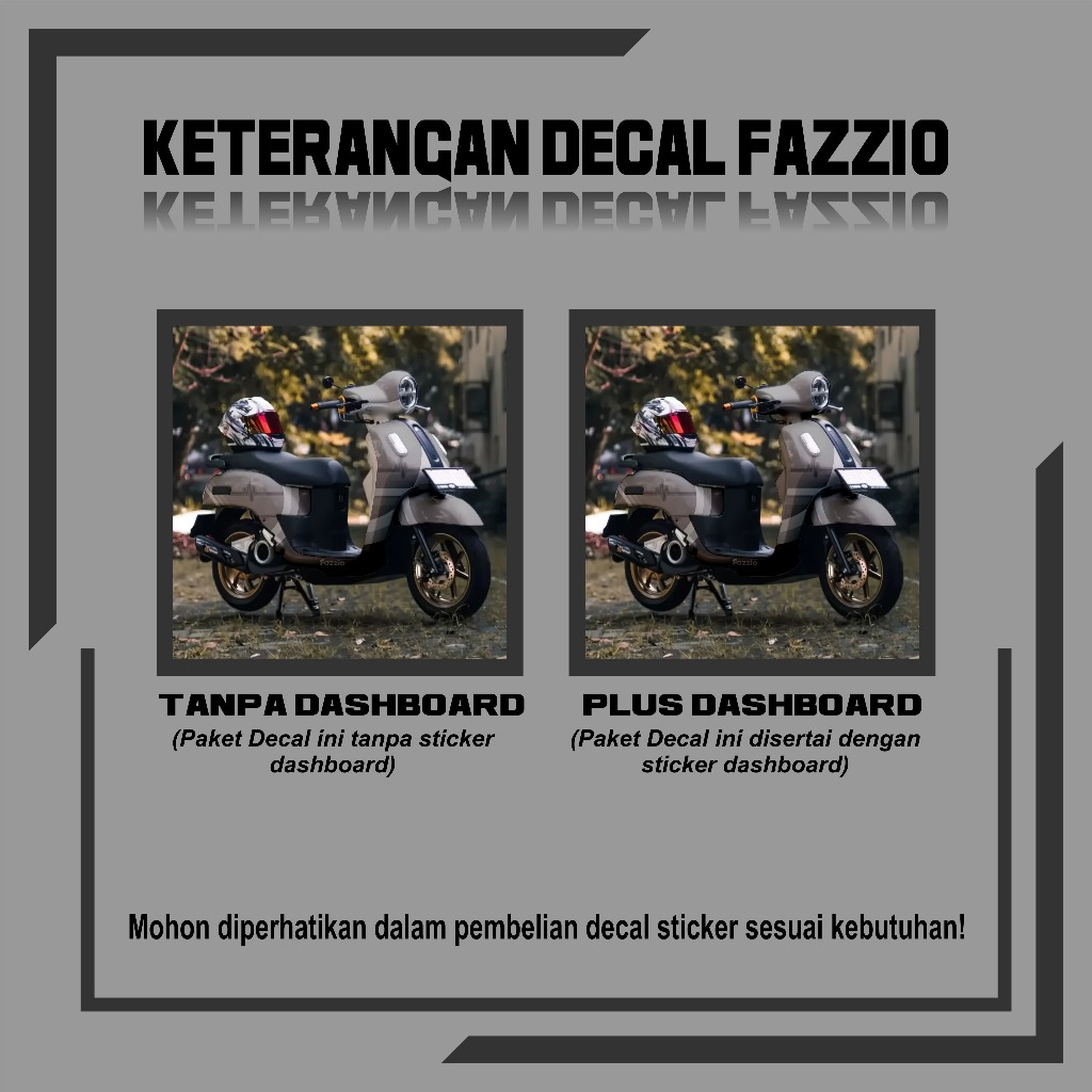 Jual Decal yamaha fazzio full body custom sticker free design motif ...