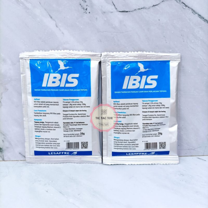 Jual ibis blue improver 20gr/pelembut kue/pelembut roti/bread improver ...