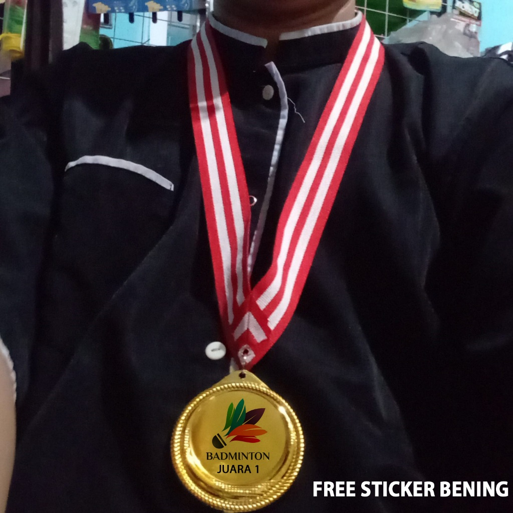 Jual COD MEDALI EMAS FREE STICKER BENING FREE DESIGN SUDAH TERMASUK ...