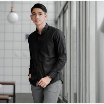 Kemeja Polos Pria Dewasa Lengan Panjang Warna Sage Kemeja Pria Polos Premium